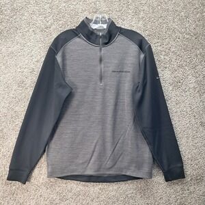 Nike‎ Golf Tour Performance Dri-FIT Mens Medium Grey Black Quarter Zip Pullover